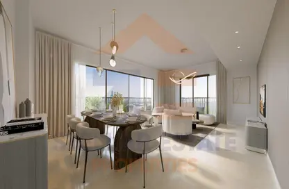 Living / Dining Room image for: Apartment - 2 Bedrooms - 3 Bathrooms for sale in Darb 4 - Al Mamsha - Muwaileh - Sharjah, Image 1
