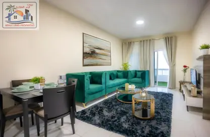 Apartment - 1 Bedroom - 2 Bathrooms for rent in Corniche Tower - Ajman Corniche Road - Ajman