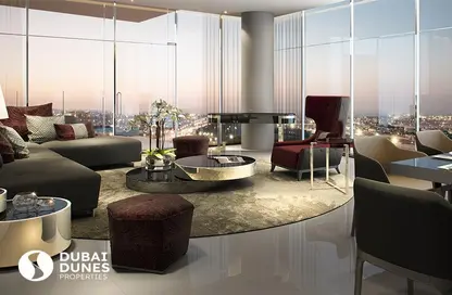 Living Room image for: Apartment - 1 Bathroom for sale in Aykon City Tower C - Aykon City - Business Bay - Dubai, Image 1