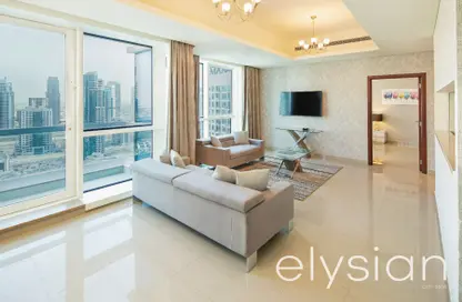 Living Room image for: Apartment - 2 Bedrooms - 3 Bathrooms for rent in Barcelo Residences - Dubai Marina - Dubai, Image 1