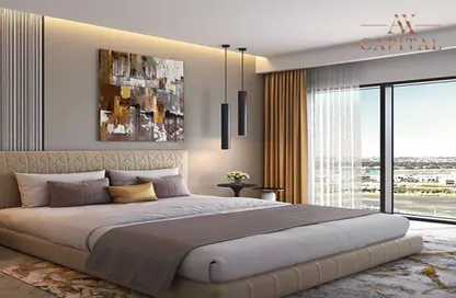 Room / Bedroom image for: Apartment - 1 Bedroom - 1 Bathroom for sale in Golf Greens - DAMAC Hills - Dubai, Image 1