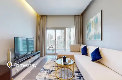 Living Room image for: Apartment - 1 Bedroom - 1 Bathroom for rent in DAMAC Majestine - Business Bay - Dubai, Image 1