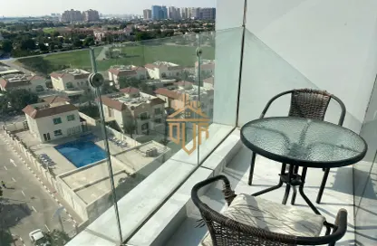 Balcony image for: Apartment - 1 Bathroom for rent in Giovanni Boutique Suites - Dubai Sports City - Dubai, Image 1