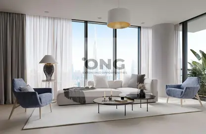 Living Room image for: Apartment - 1 Bedroom - 1 Bathroom for sale in Creek Vistas Heights - Sobha Hartland - Mohammed Bin Rashid City - Dubai, Image 1