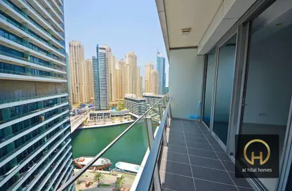 Balcony image for: Apartment - 1 Bedroom - 2 Bathrooms for rent in Silverene Tower B - Silverene - Dubai Marina - Dubai, Image 1