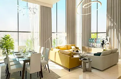 Living / Dining Room image for: Apartment - 1 Bathroom for sale in Al Maryah Vista - Al Maryah Island - Abu Dhabi, Image 1