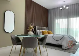 Living / Dining Room image for: Apartment - 1 Bathroom for sale in Warsan Oasis 1 - Al Warsan 4 - Al Warsan - Dubai, Image 1