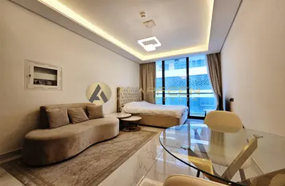 صورة لـ غرفة المعيشة شقة - 1 حمام للايجار في سامانا هيلز - ارجان - دبي ، صورة رقم 1