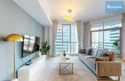 Living Room image for: Apartment - 2 Bedrooms - 2 Bathrooms for rent in The Torch - Dubai Marina - Dubai, Image 1