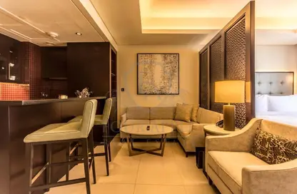 صورة لـ غرفة المعيشة شقة - 1 حمام للايجار في فندق برج ليك - العنوان داون تاون - دبي وسط المدينة - دبي ، صورة رقم 1