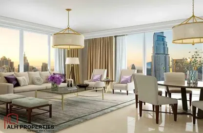 Living / Dining Room image for: Apartment - 2 Bedrooms - 3 Bathrooms for sale in Vida Residences Dubai Mall - Downtown Dubai - Dubai, Image 1