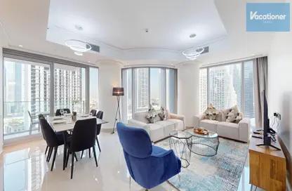 Living / Dining Room image for: Apartment - 2 Bedrooms - 2 Bathrooms for rent in Opera Grand - Burj Khalifa Area - Downtown Dubai - Dubai, Image 1