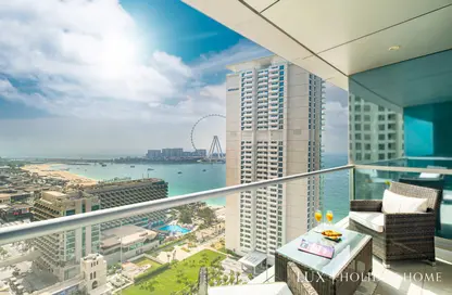 Balcony image for: Apartment - 3 Bedrooms - 3 Bathrooms for rent in Al Fattan Marine Tower - Al Fattan Marine Towers - Jumeirah Beach Residence - Dubai, Image 1