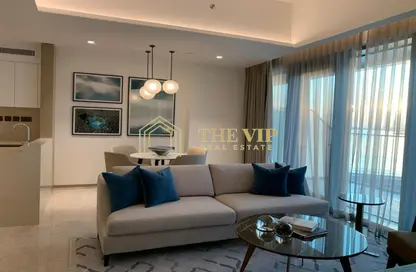 Living / Dining Room image for: Apartment - 1 Bedroom - 2 Bathrooms for rent in Address Harbour Point - Dubai Creek Harbour (The Lagoons) - Dubai, Image 1