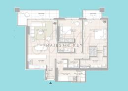 2D Floor Plan image for: Apartment - 2 bedrooms - 4 bathrooms for sale in Bluewaters Bay - Bluewaters - Dubai, Image 1