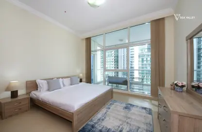 Room / Bedroom image for: Apartment - 3 Bedrooms - 3 Bathrooms for rent in Dorra Bay - Dubai Marina - Dubai, Image 1