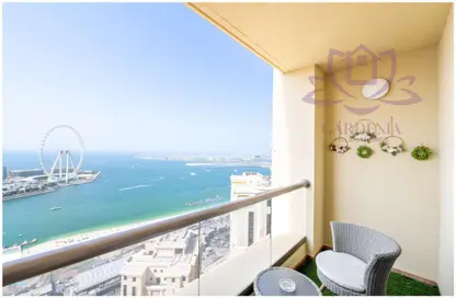 Balcony image for: Apartment - 2 Bedrooms - 3 Bathrooms for rent in Amwaj 4 - Amwaj - Jumeirah Beach Residence - Dubai, Image 1