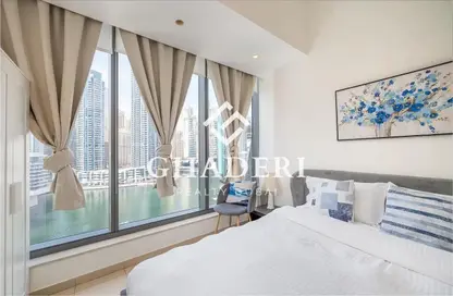 Apartment - 1 Bedroom - 2 Bathrooms for rent in Silverene Tower B - Silverene - Dubai Marina - Dubai