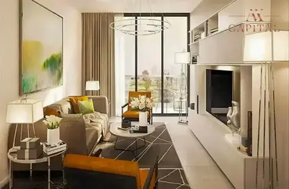 Living Room image for: Apartment - 1 Bedroom - 1 Bathroom for sale in Golf Gate 2 - DAMAC Hills - Dubai, Image 1