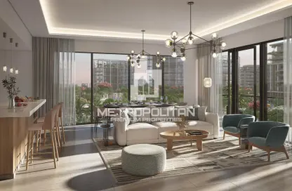 Living / Dining Room image for: Apartment - 1 Bedroom - 2 Bathrooms for sale in Thyme Central Park - Central Park at City Walk - City Walk - Dubai, Image 1