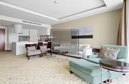 صورة لـ غرفة المعيشة شقة - غرفة نوم - 1 حمام للايجار في فندق العنوان دبي مول - دبي وسط المدينة - دبي ، صورة رقم 1
