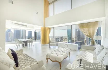 Living / Dining Room image for: Apartment - 3 Bedrooms - 4 Bathrooms for rent in Jumeirah Living - World Trade Centre Residence - World Trade Center - Dubai, Image 1