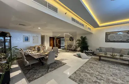 Living / Dining Room image for: Apartment - 3 Bedrooms - 4 Bathrooms for sale in Ajman Corniche Residences - Ajman Corniche Road - Ajman, Image 1