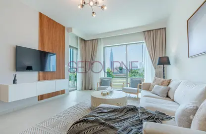 Living Room image for: Apartment - 2 Bedrooms - 2 Bathrooms for rent in Downtown Views II Tower 1 - Downtown Views II - Downtown Dubai - Dubai, Image 1