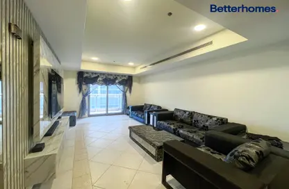 صورة لـ غرفة المعيشة شقة - غرفة نوم - 1 حمام للايجار في برج الأميرة - دبي مارينا - دبي ، صورة رقم 1