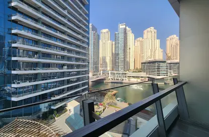 Apartment - Studio - 1 Bathroom for rent in Silverene Tower B - Silverene - Dubai Marina - Dubai