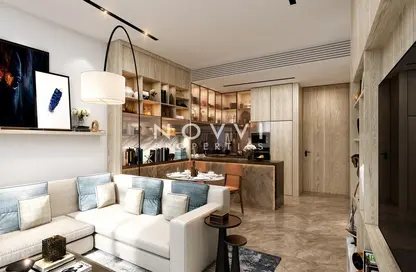 Living / Dining Room image for: Apartment - 3 Bedrooms - 3 Bathrooms for sale in Cavalli Casa Tower - Al Sufouh 2 - Al Sufouh - Dubai, Image 1