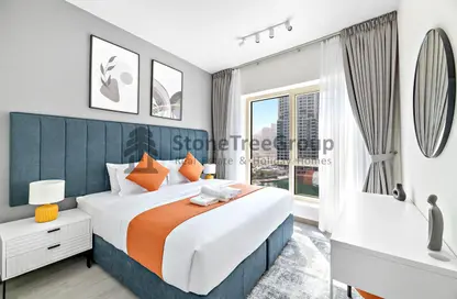 Room / Bedroom image for: Apartment - 1 Bedroom - 1 Bathroom for rent in Icon Tower 2 - Lake Almas West - Jumeirah Lake Towers - Dubai, Image 1