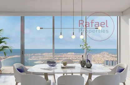 Dining Room image for: Apartment - 3 Bedrooms - 4 Bathrooms for sale in Beach Mansion - EMAAR Beachfront - Dubai Harbour - Dubai, Image 1