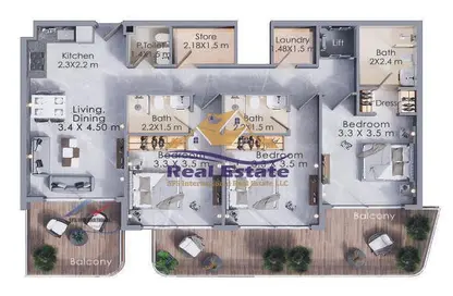 Apartment - 3 Bedrooms - 3 Bathrooms for sale in Terra Tower - Dubai Land - Dubai