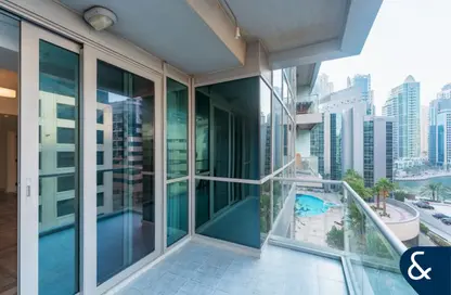 شقة - غرفة نوم - 2 حمامات للبيع في برج الأمواج - دبي مارينا - دبي