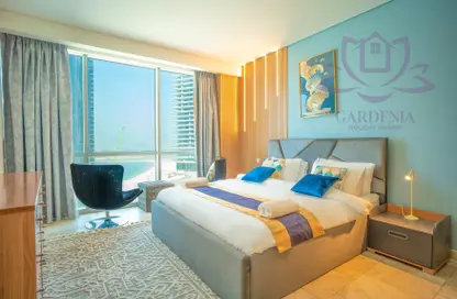Room / Bedroom image for: Apartment - 3 Bedrooms - 5 Bathrooms for rent in Al Fattan Marine Tower - Al Fattan Marine Towers - Jumeirah Beach Residence - Dubai, Image 1
