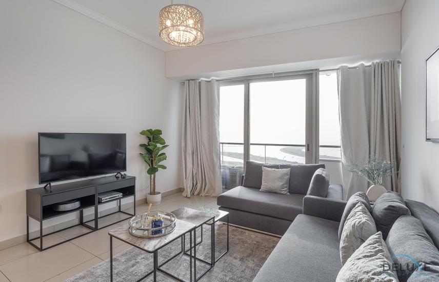 Apartment for Rent in Ocean Heights Scenic 1BR l Minimalist l Dubai